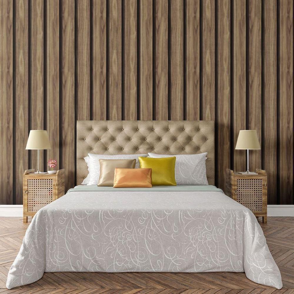 Papel De Parede Adesivo Ripado Madeira Lavável Sala Quarto Cozinha