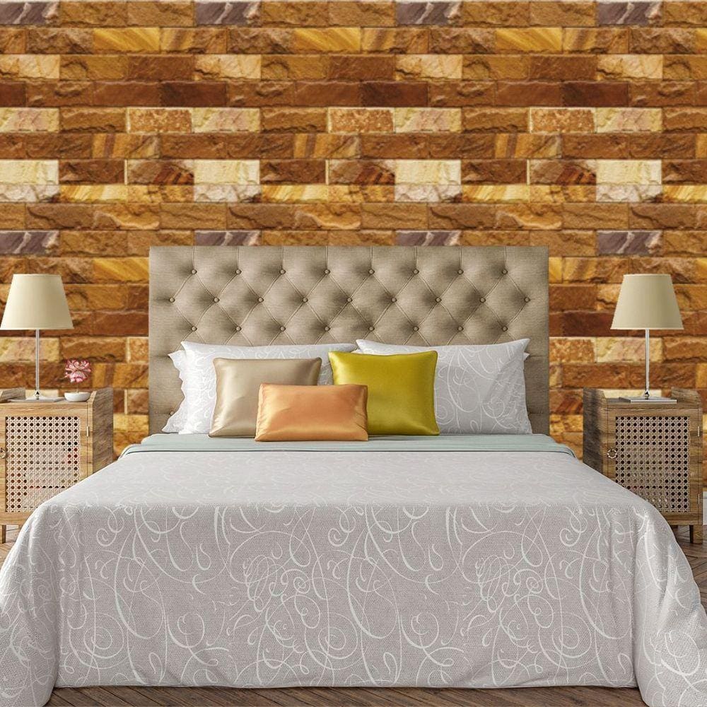 Papel De Parede Adesivo Tijolo Lavável Sala Quarto Cozinha 3m