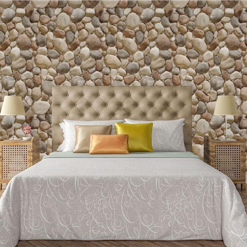 Papel De Parede Adesivo Pedra Lavável Sala Quarto Cozinha 3m
