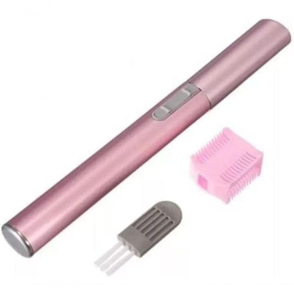 Caneta Apara Pelos Faciais Depilador Profissional Caneta Rosa