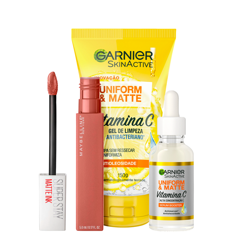 Kit Beleza na Web Superstay Matte Ink & Matte Vitamina C (3 Produtos)