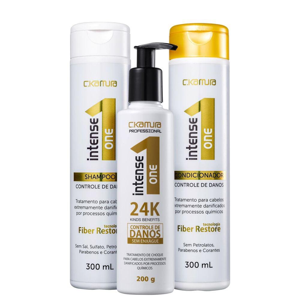 Kit C.Kamura Intense One 24K Controle de Danos Trio (3 Prod)