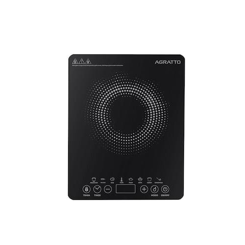 imagem-Fogão Cooktop Indução 1 Boca Agratto 1200w Preto  - 110V