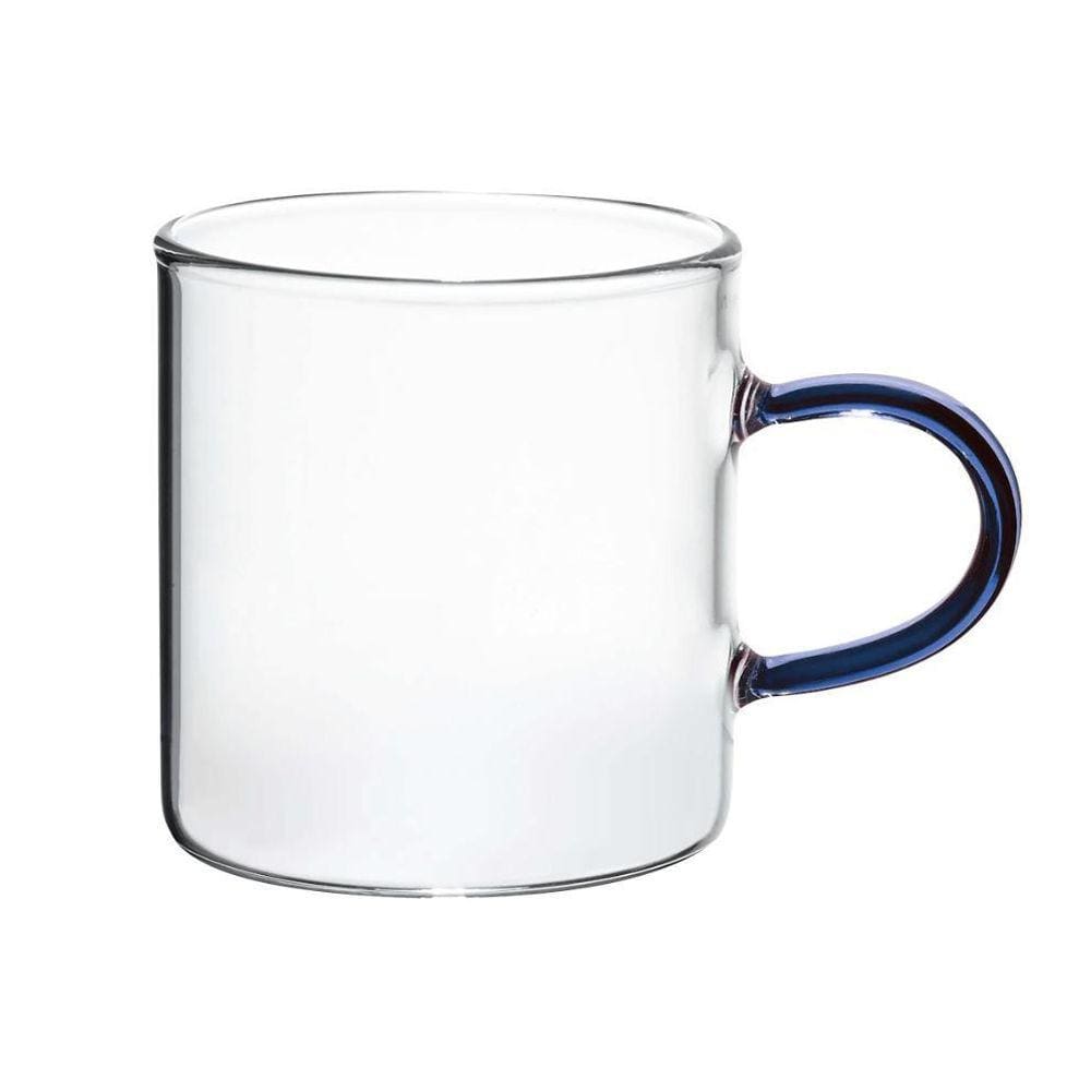 Caneca Vidro Boro Com Alça Azul 100 Ml Mimo Style Tc22124