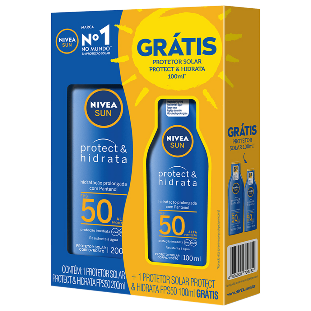 Kit NIVEA Sun Protect & Hidrata FPS50 Duo (2 Produtos)