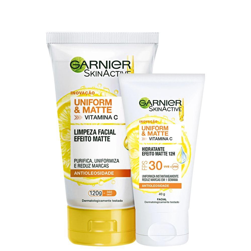 Kit Garnier SkinActive Uniform & Matte Vitamina C Duo