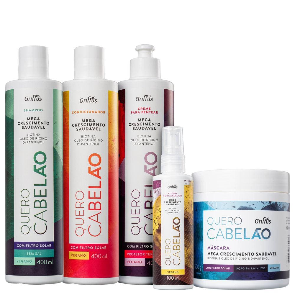 Kit Griffus Quero Cabelão Completo (5 Produtos)