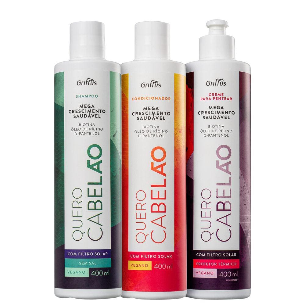 Kit Griffus Quero Cabelão Trio (3 Produtos)