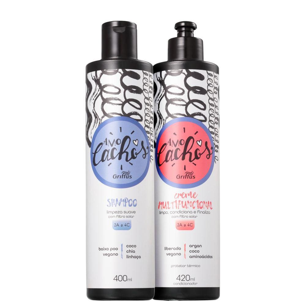 Kit Griffus Amo Cachos Multifuncional Duo (2 Produtos) BLZ