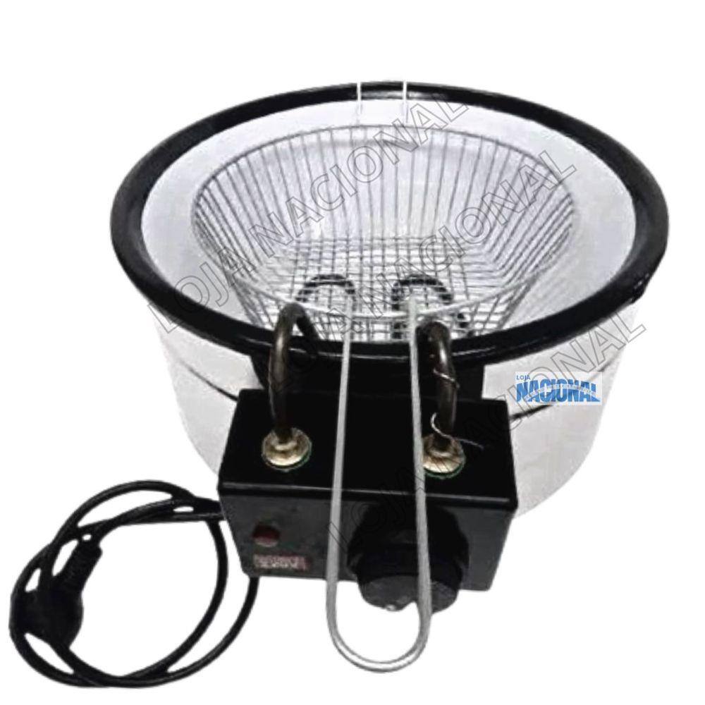 Fritadeira Industrial Elétrica Tacho 3L Esmaltado 220V Loja Nacional