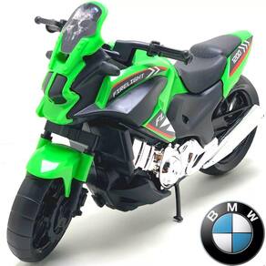 Moto Brinquedo Grande Tipo Honda Biz Realista Verde Presente