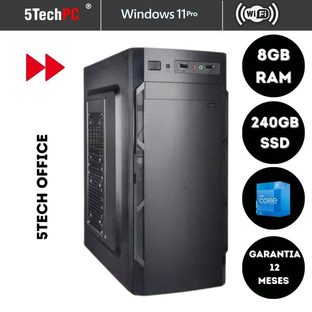 Computador Office i5 8Gb SSD240, Windows 11, Wifi