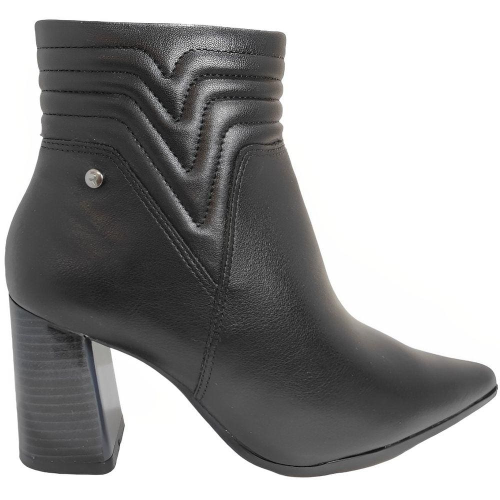 Bota Feminina Casual Cano Baixo Salto Bloco Alto Ramarim 2358123