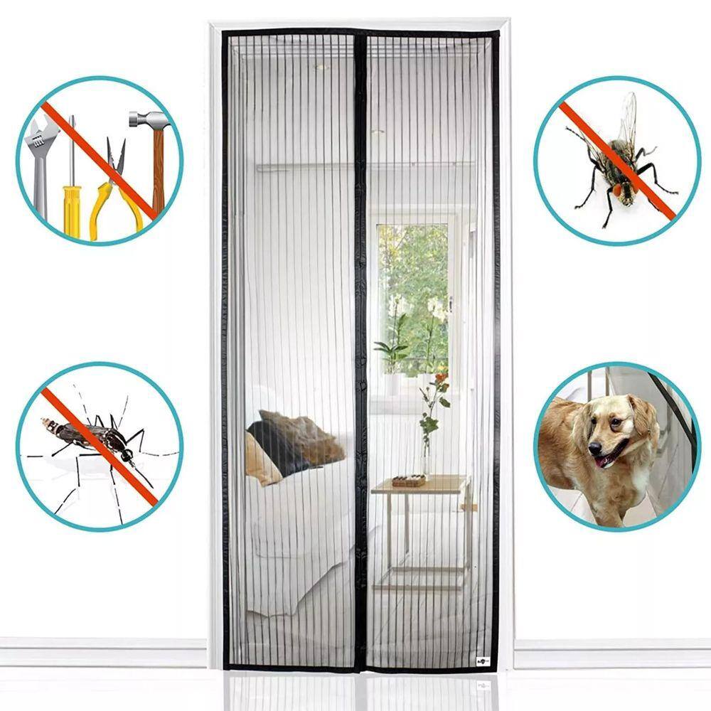 Cortina Magnética Tela Mosquiteira Fechamento Automático Pernilongo Mosca 100X210cm