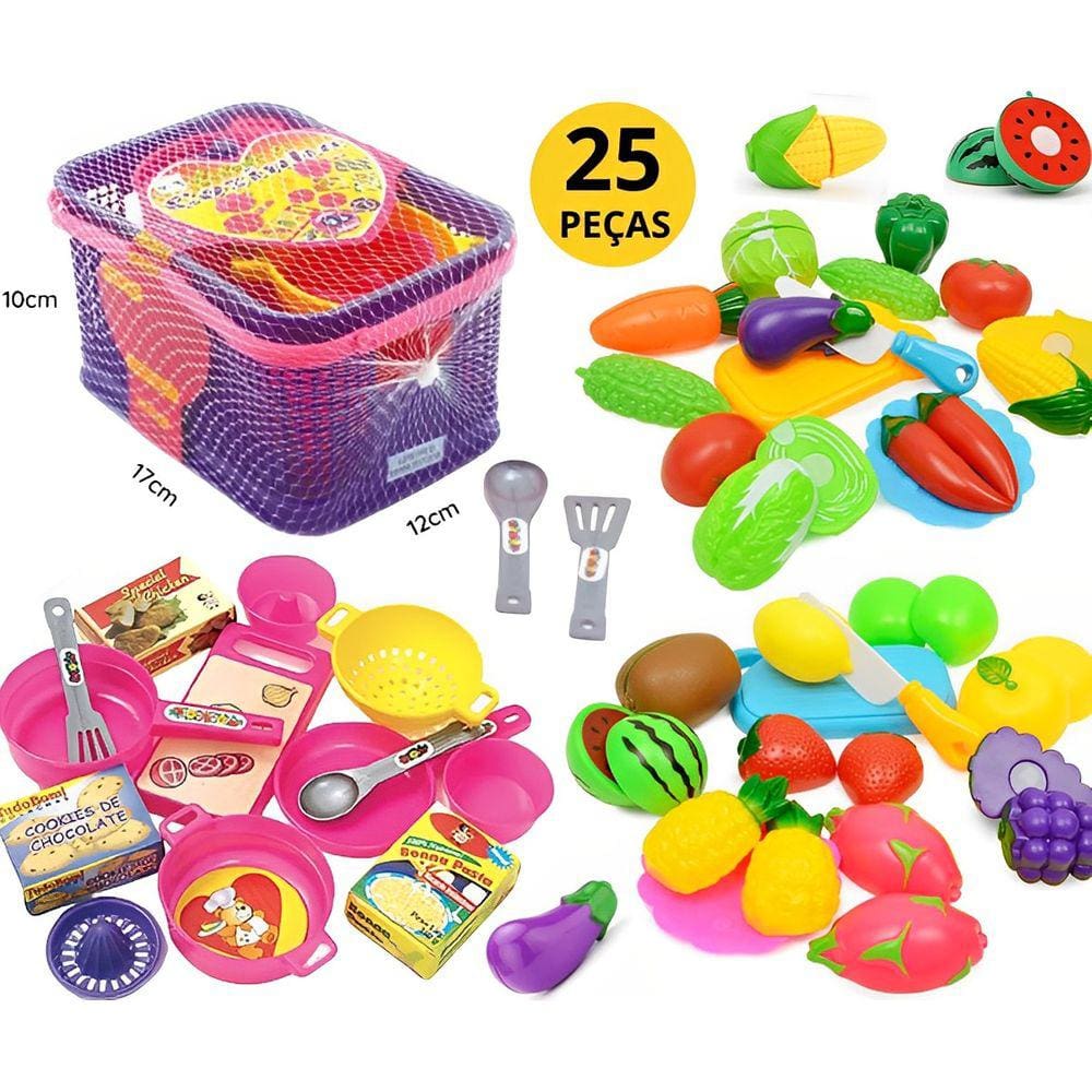 Panelinha comidinha de brinquedo jogo completo SAMBA TOYS no Shoptime