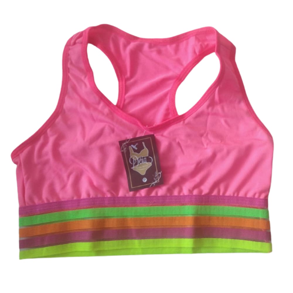 Top feminino,,neon,esportes,academia,microfibra,com forro,cor Rosa