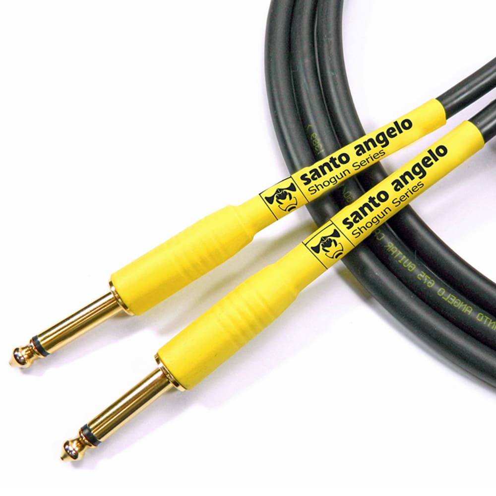 Cabo Santo Angelo Guitarra P10+P10 Ouro 0,75Mm Shogun 15Ft/4.57M