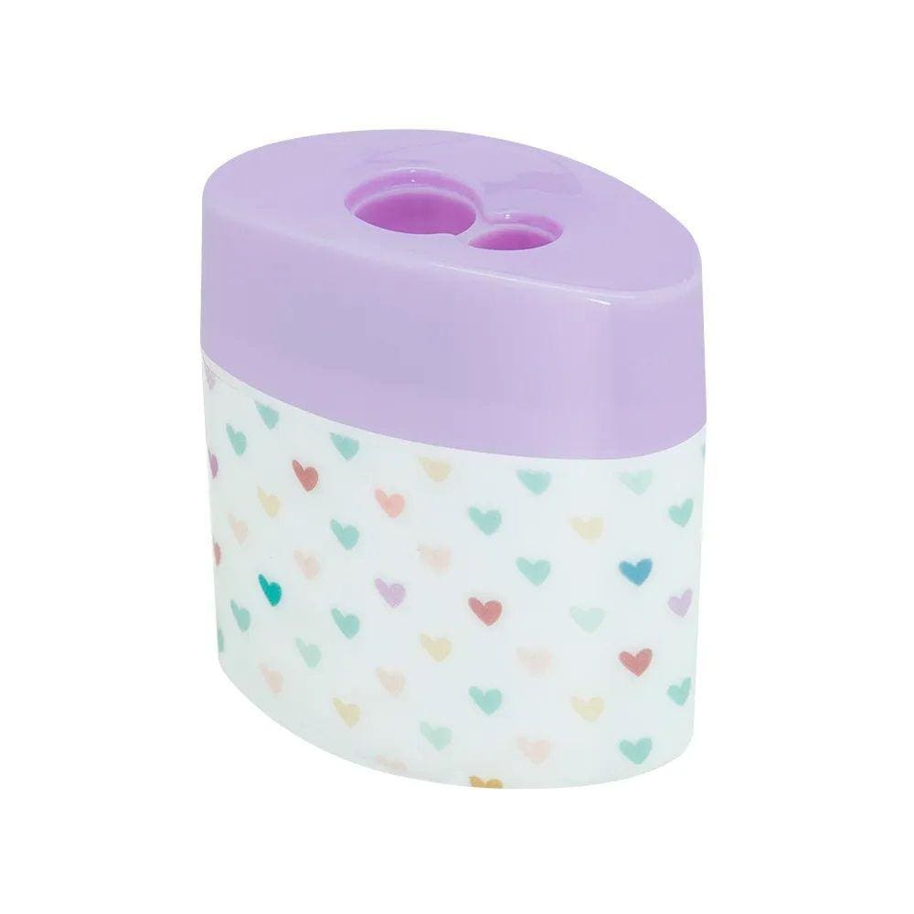 Apontador Duplo Plástico Decorado Oval com Depósito - BRW