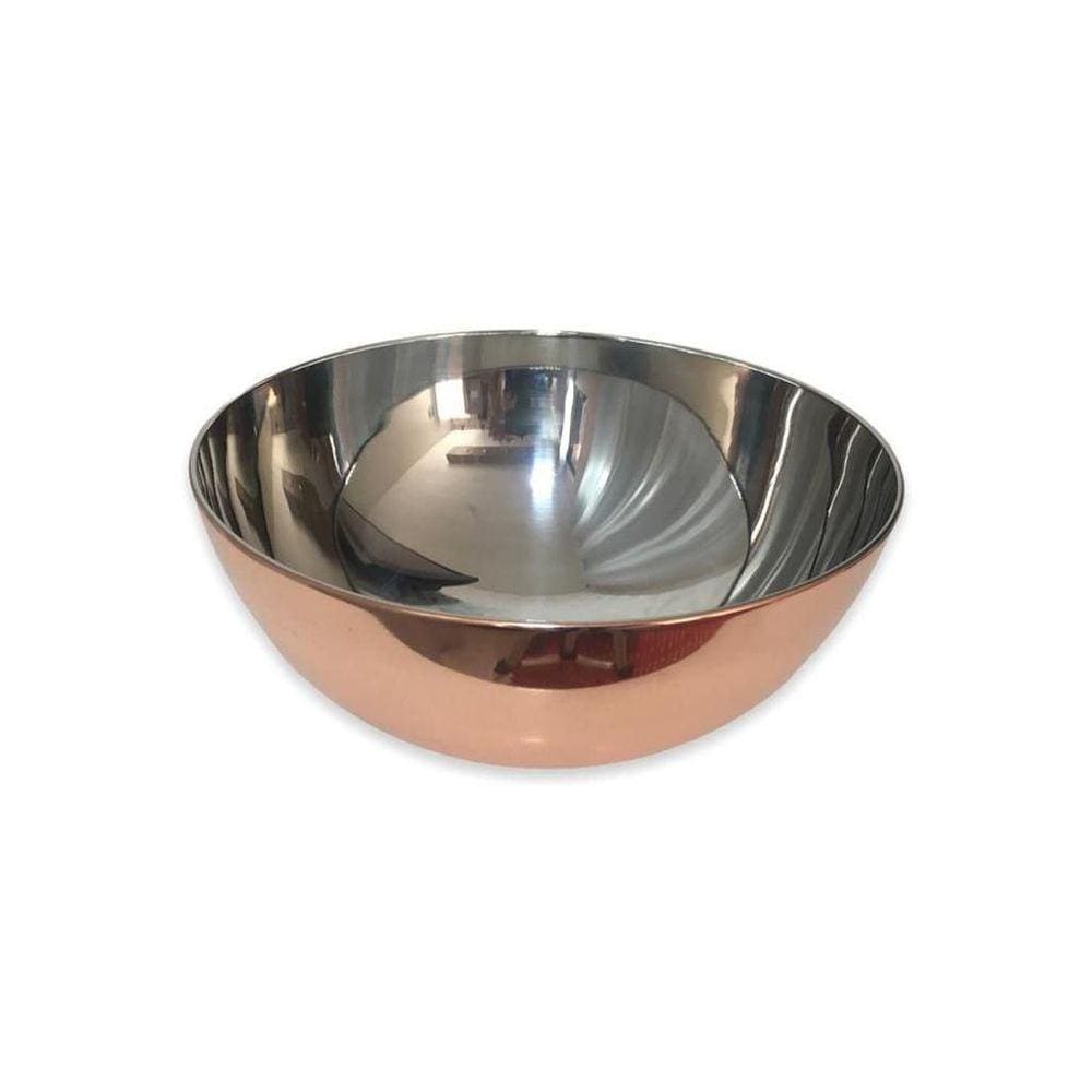 Tigela Bowl Em Aço Inox Bronze 28 Cm Mimo Style