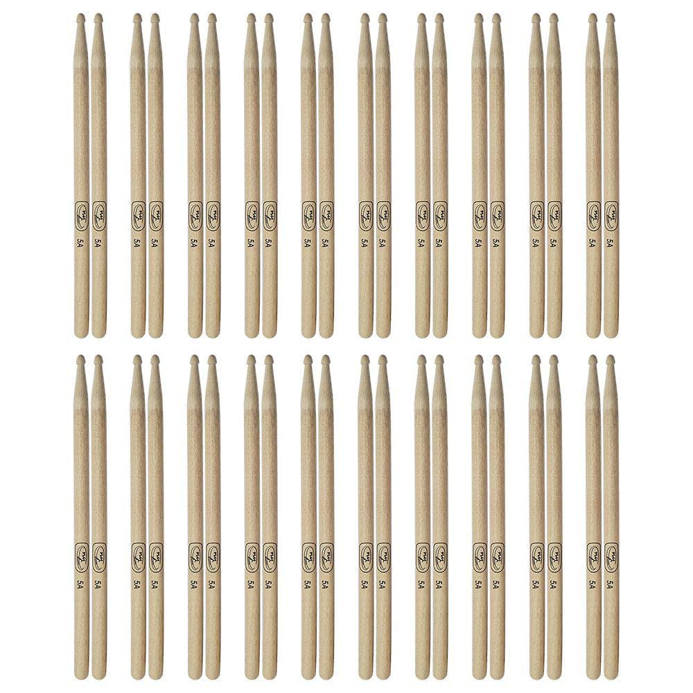 Kit com 20 Pares de Baquetas para Bateria Hickory 5A New York