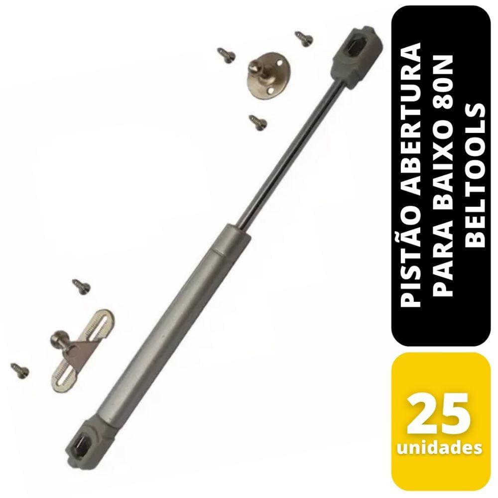 KIT 25 Pistão à Gás Porta Móveis Abertura para Baixo 80N Beltools