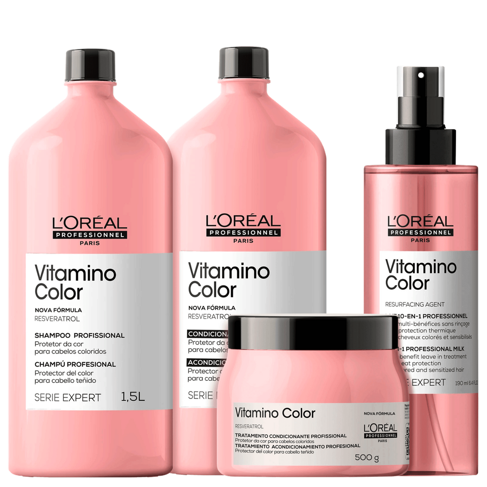 Kit L`Oréal Professionnel Serie Expert Vitamino Color Salon Completo (4 Produtos)