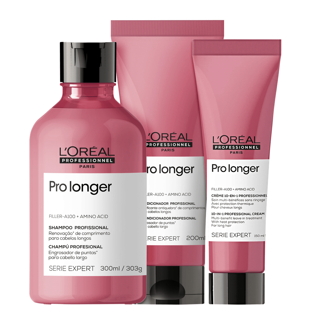 Kit L`Oréal Pro Longer Preenchimento de Pontas Finos 3 Prod