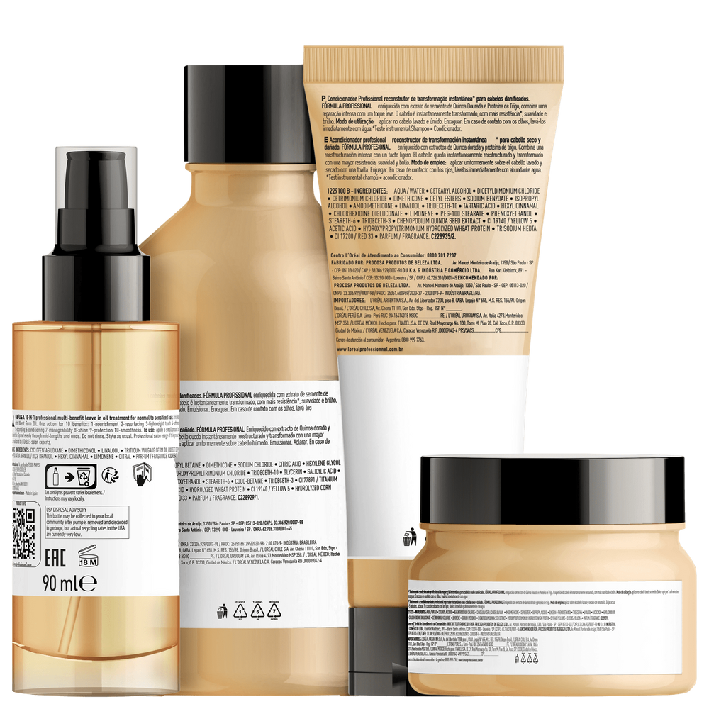 Kit L`Oréal Professionnel Expert Gold Quinoa (4 Produtos)