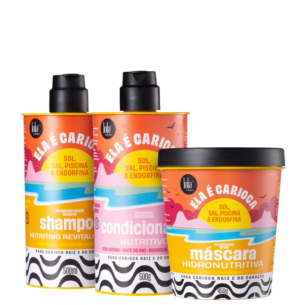 Kit Lola Cosmetics Ela é Carioca Sol, Sal, Piscina & Endorfina Trio (3 Produtos)