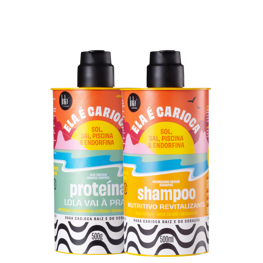 Kit Lola Cosmetics Ela é Carioca Sol, Sal, Piscina & Endorfina Proteína (2 Produtos)