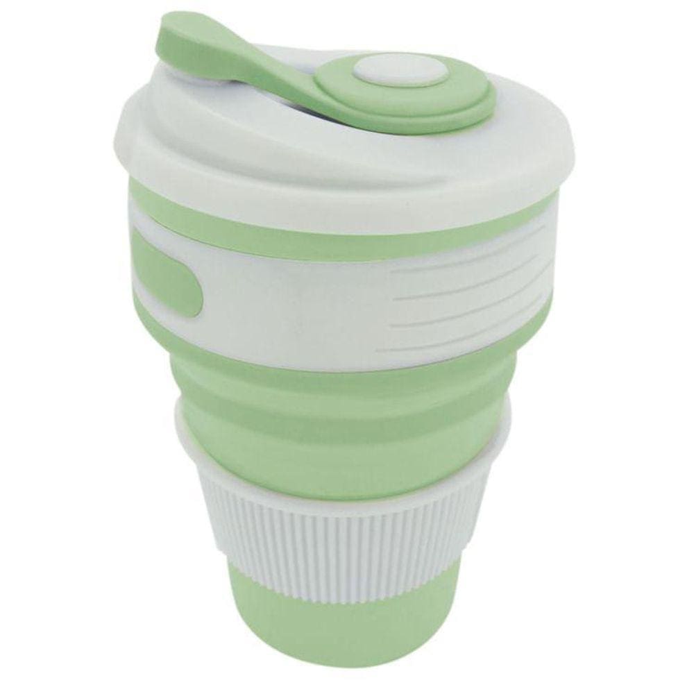 Copo De Silicone Retrátil Com Tampa Mint - Sn20273