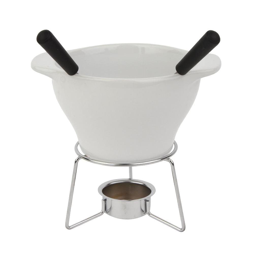 Aparelho de Fondue Cerâmica Branco com 4 Peças - A\\CASA