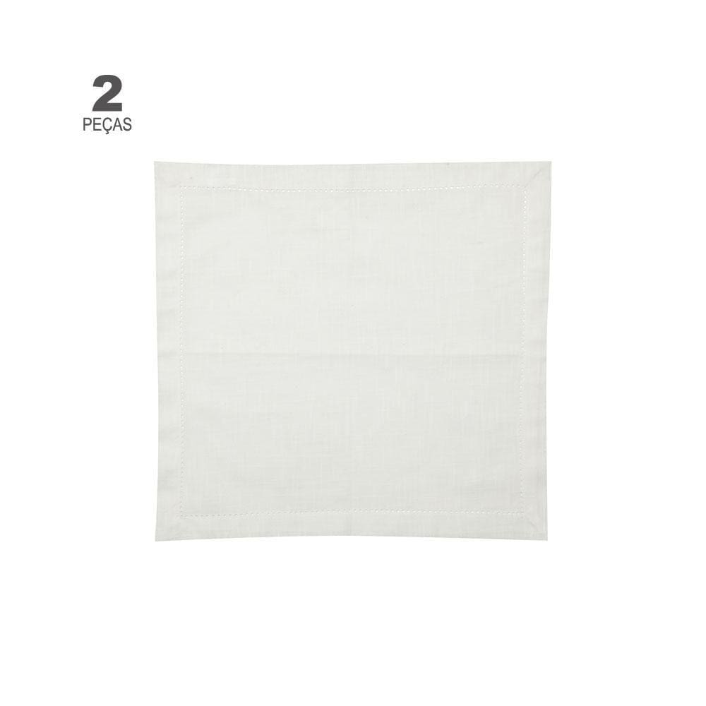 Jogo de 2 Guardanapos Ponto Ajour Wolff de Algodão Off White 40cm