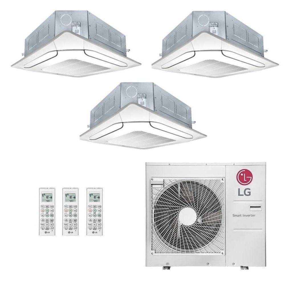 Ar-Condicionado Multi Split Inverter LG 30.000 BTUS (1x Evap K7 4 Vias 9.000 + 1x Evap K7 4 Vias 12.000 + 1x Evap K7 4 Vias 18.000) Quente/Frio 220V -