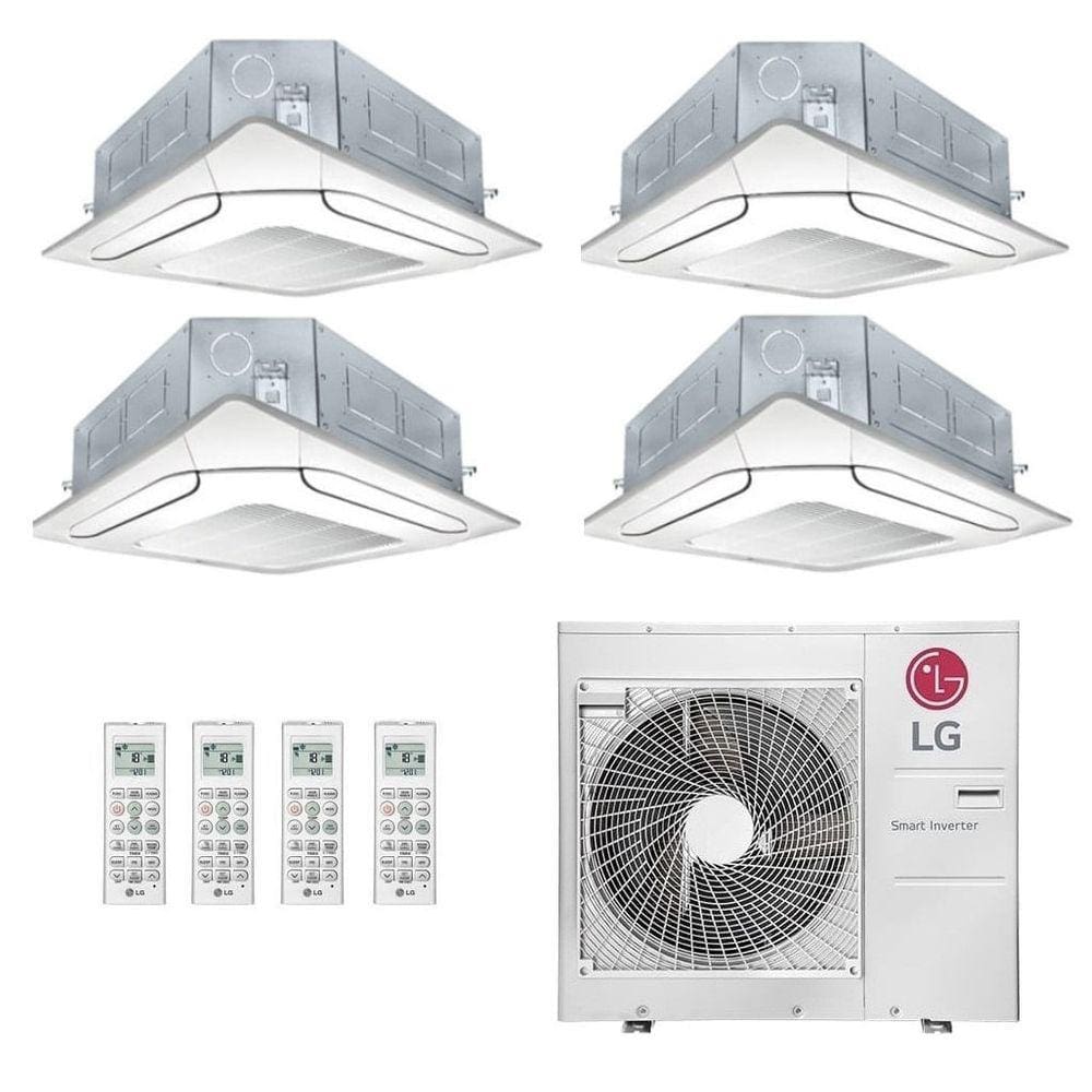Ar-Condicionado Multi Split Inverter LG 30.000 BTUs (3x Evap Cassete 4 Vias 9.000 + 1x Evap Cassete 4 Vias 18.000) Quente/Frio 220V - 220V