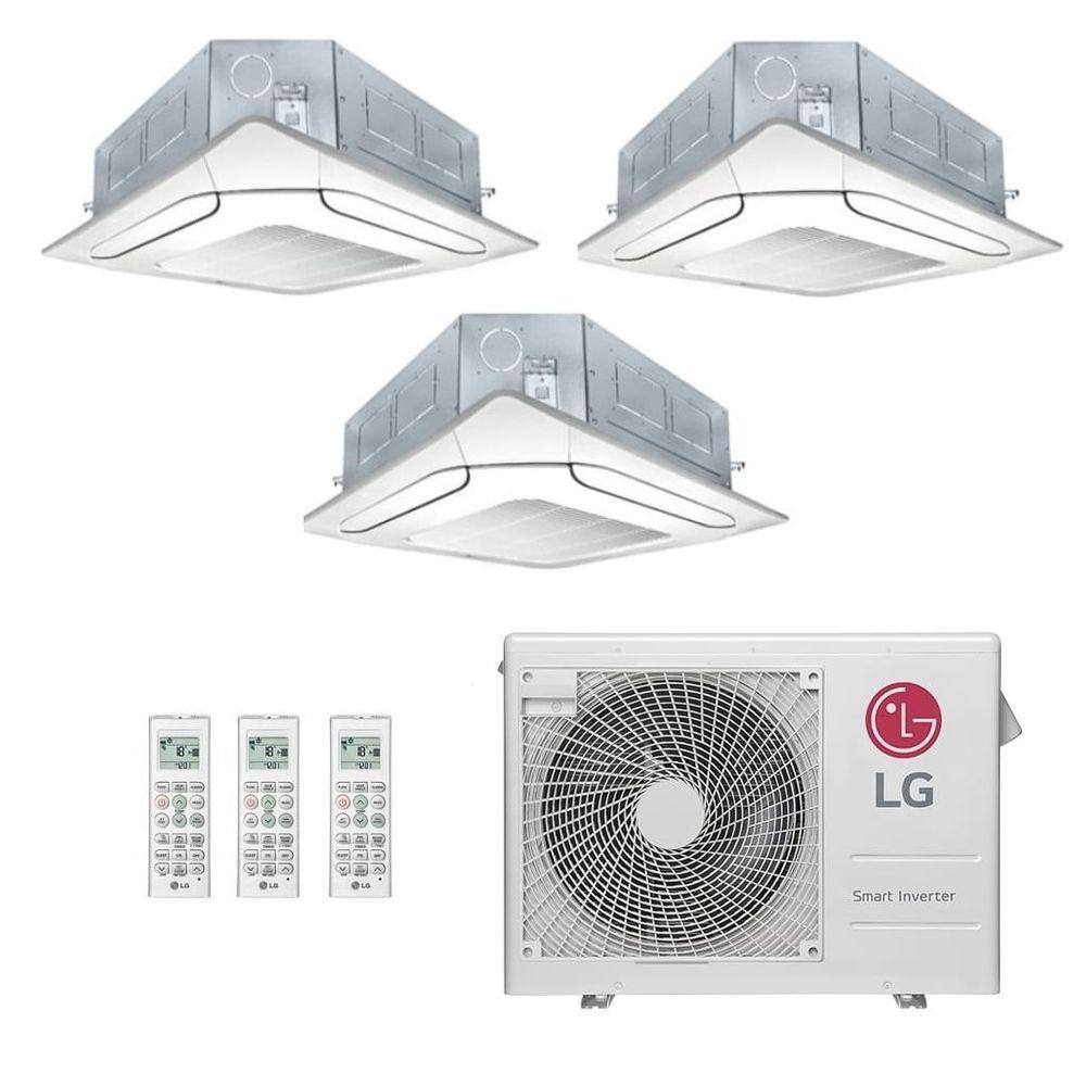 Ar-Condicionado Multi Split Inverter LG 24.000 BTUs (2x Evap Cassete 4 Vias 9.000 + 1x Evap Cassete 4 Vias 18.000) Quente/Frio 220V - 220V
