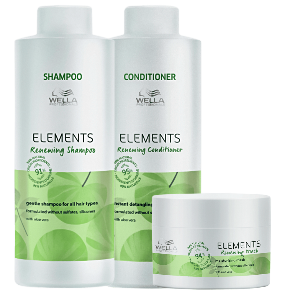 Kit Wella Professionals Elements Renewing Essencials Trio Salon (3 Produtos)