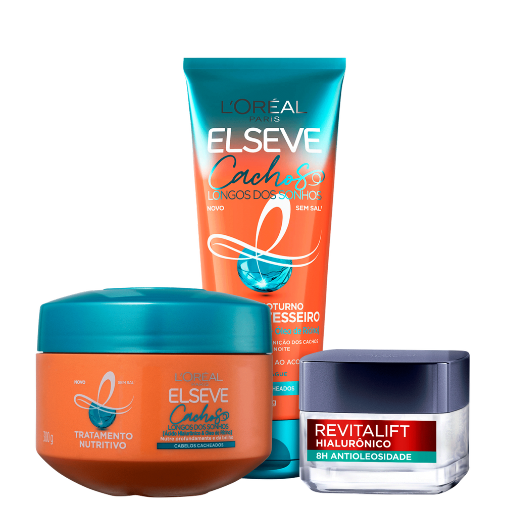 Kit Beleza na Web L`Oréal Paris Elseve & Revitalift Hialurônico (3 Produtos)