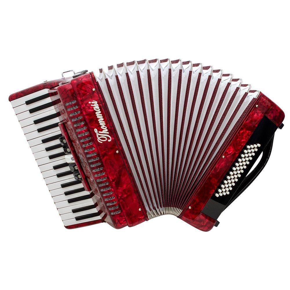 Acordeon 48 Baixos 34 Teclas TA 4805 Vermelho Thommasi