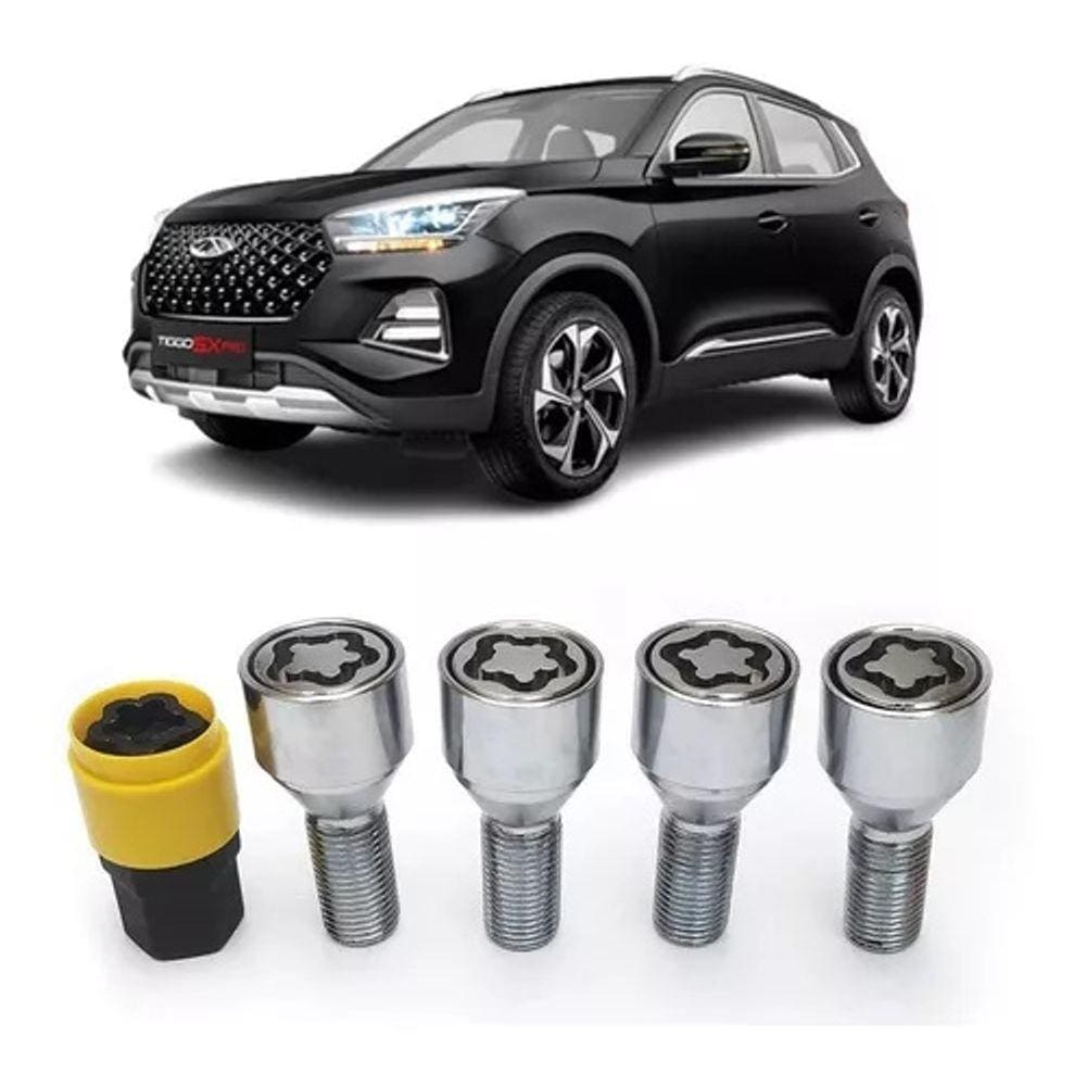 Trava Parafuso Antifurto De Rodas CAOA Tiggo 2 Tiggo 5x Tiggo 7 Tiggo 8 Arrizo 5 Arrizo 6