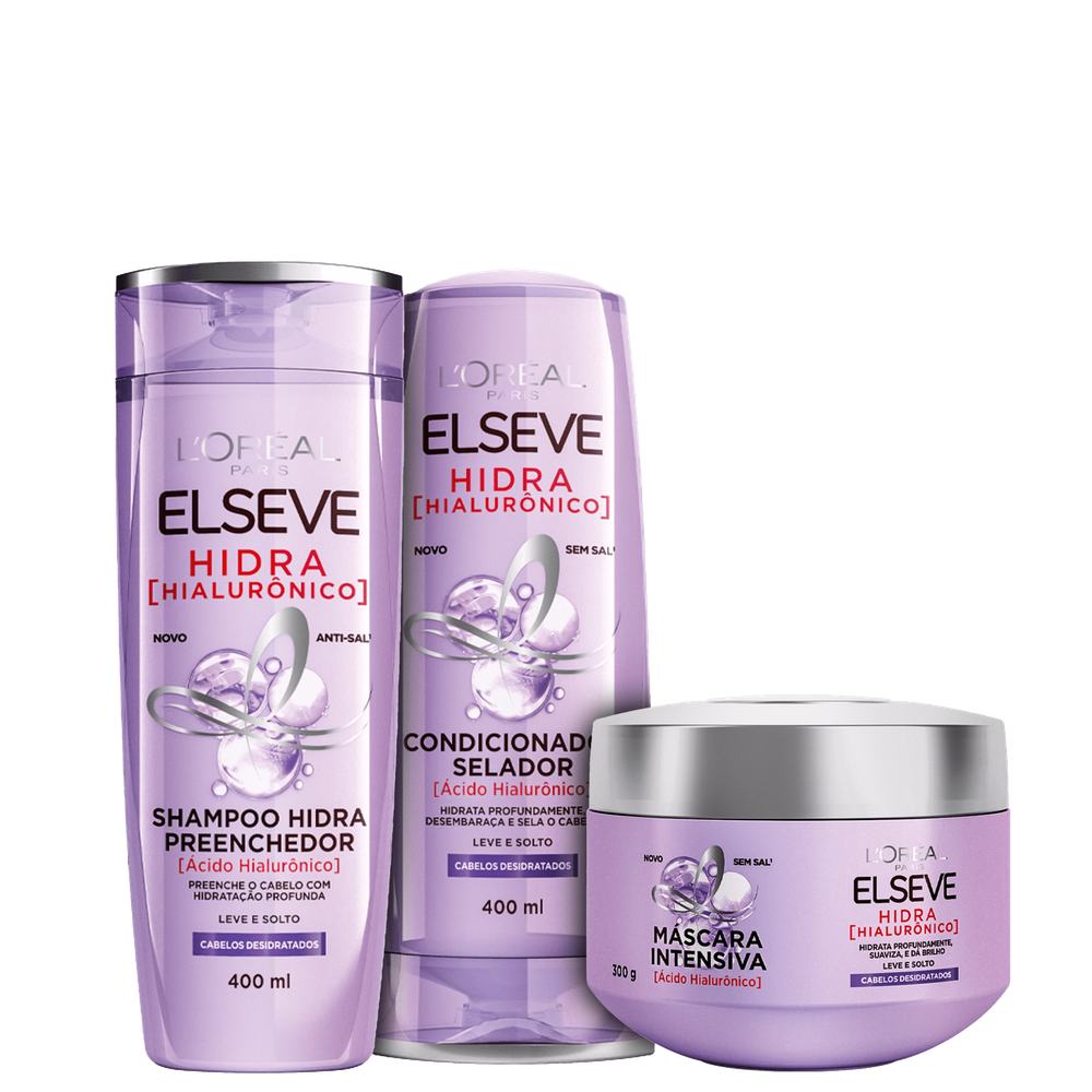 Kit Elseve L`Oréal Paris Hidra Hialurônico Intensivo 3 Prods