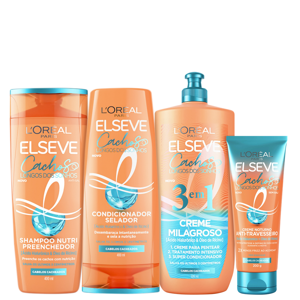 Kit Elseve L`Oréal Paris Cachos dos Sonhos (4 Produtos)