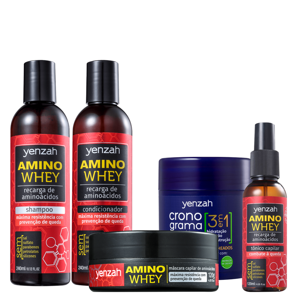 Kit Yenzah Transição Capilar Quebra e Queda (5 Produtos)