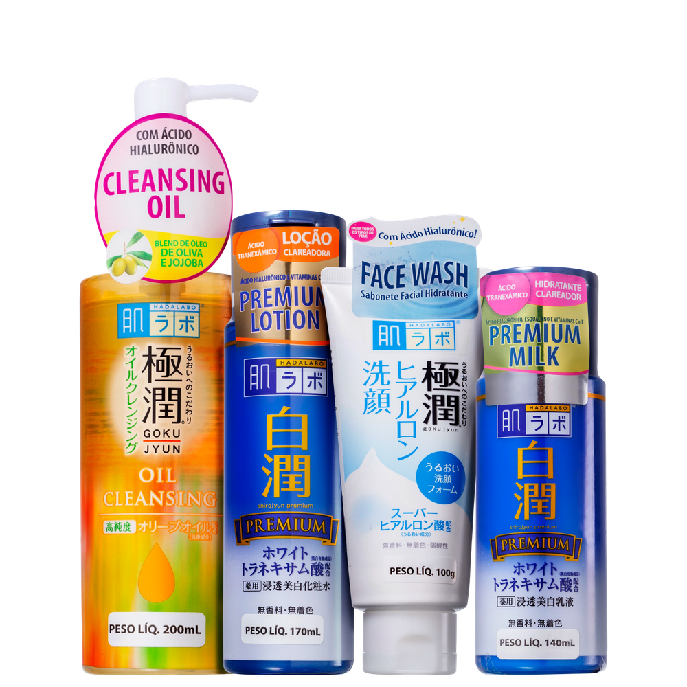 Kit Hada Labo Gokujyun & Shirojyun (4 Produtos)