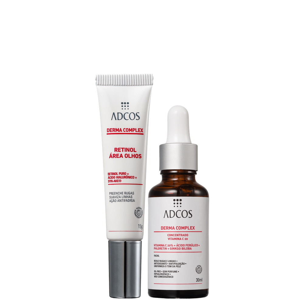 Kit Adcos Derma Complex Concentrado Vitamina C 20 + Retinol
