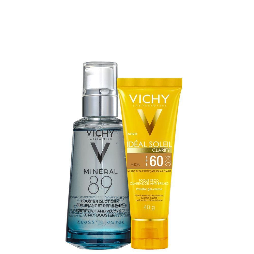 Kit Vichy Minéral 89 + Idéal Soleil Clarify FPS 60 Média