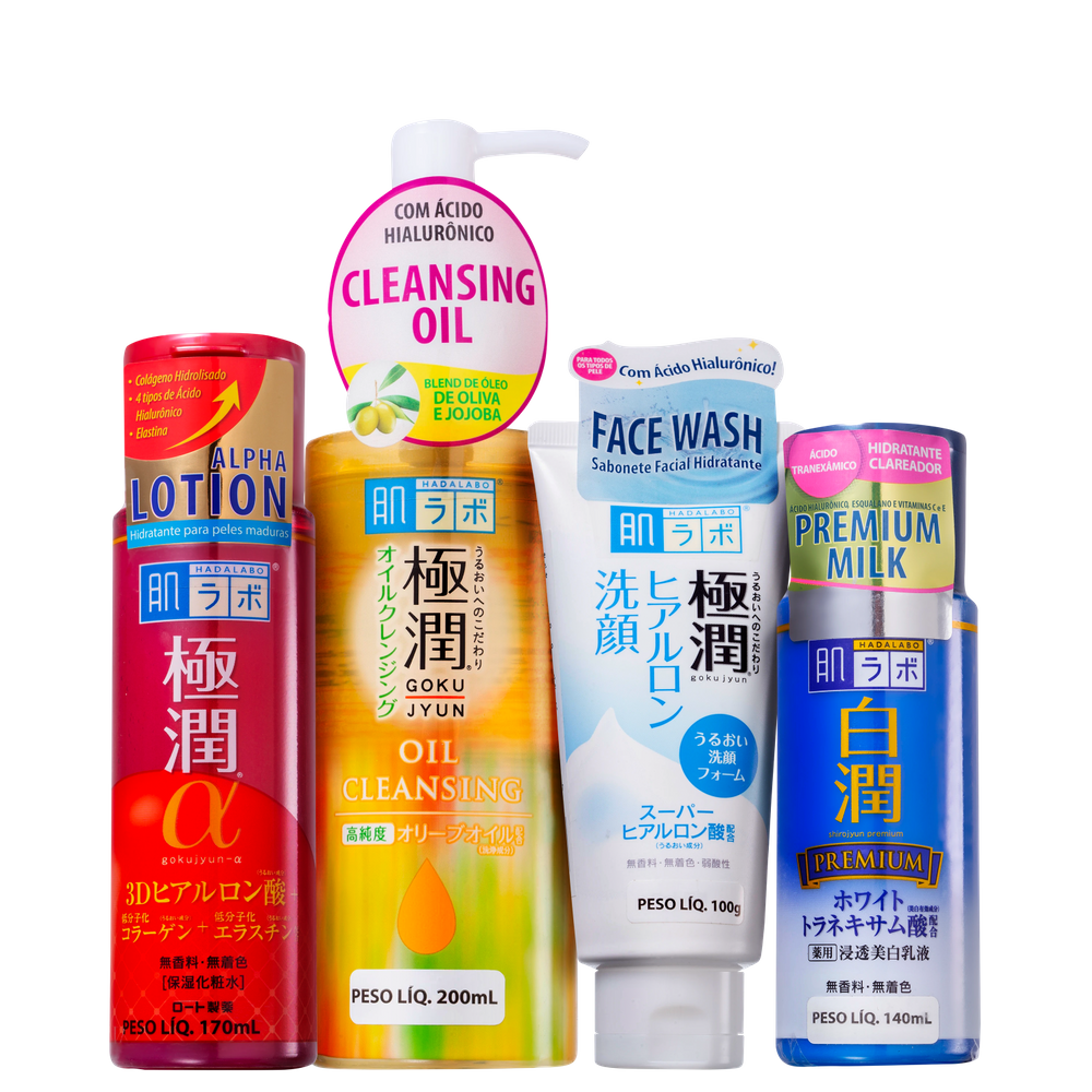 Kit Hada Labo Gokujyun Alpha Shirojyun (4 Produtos)