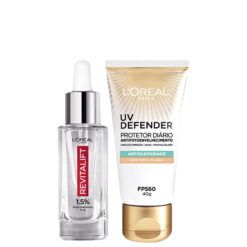 Kit L`Oréal Paris Hialurônico & UV Defender (2 produtos)