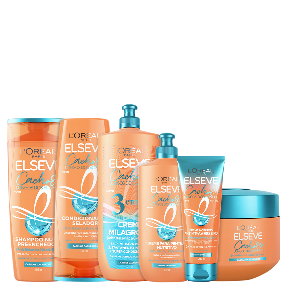 Kit Elseve L`Oréal Paris Cachos dos Sonhos Completo (6 Produtos)