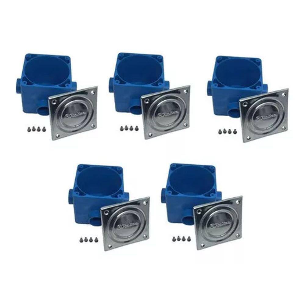 Kit 5 Caixas De Passagem Para Led De Piscina